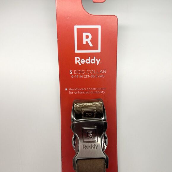 Reddy Tan Brown Jacquard Dog Collar Size Small S 9-14 Inches - Picture 4 of 5